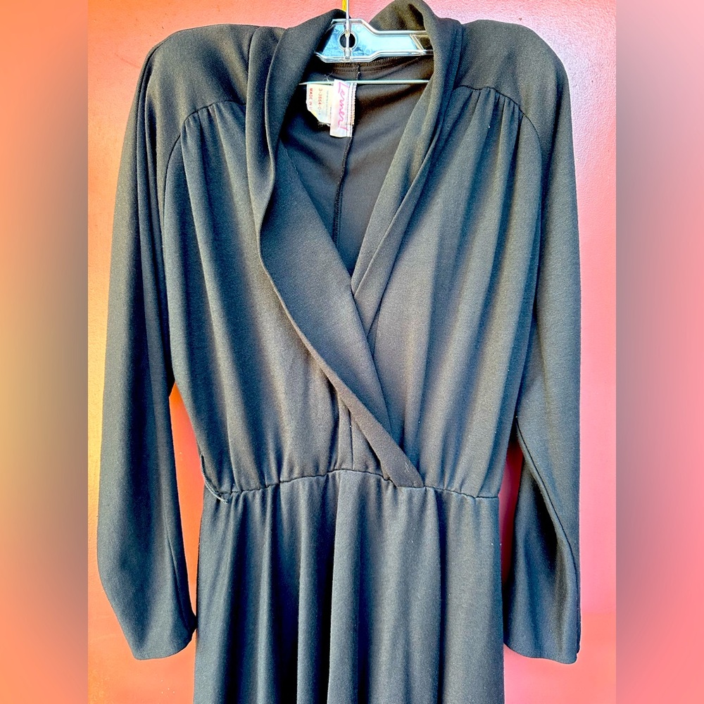 Vtg David Lerner black dress